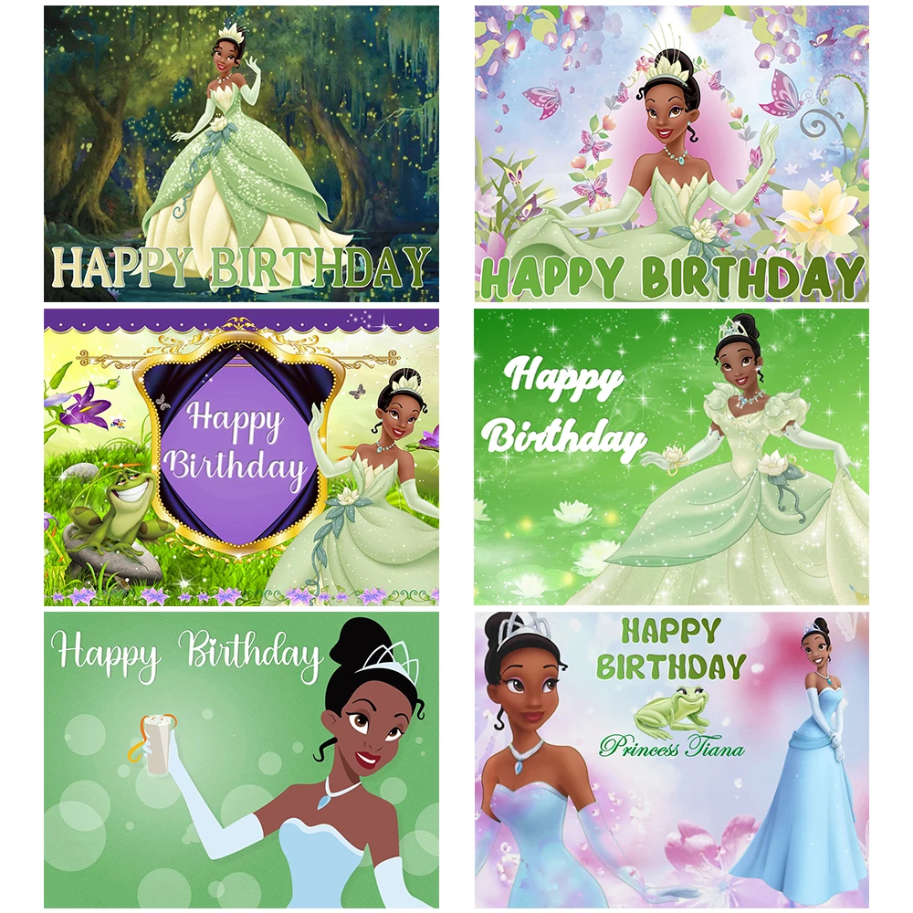 

The Tiana Princess And The Frog Theme Birthday Party Vinyl Background Baby Shower Photography Props Decor Supplies Photo Poster