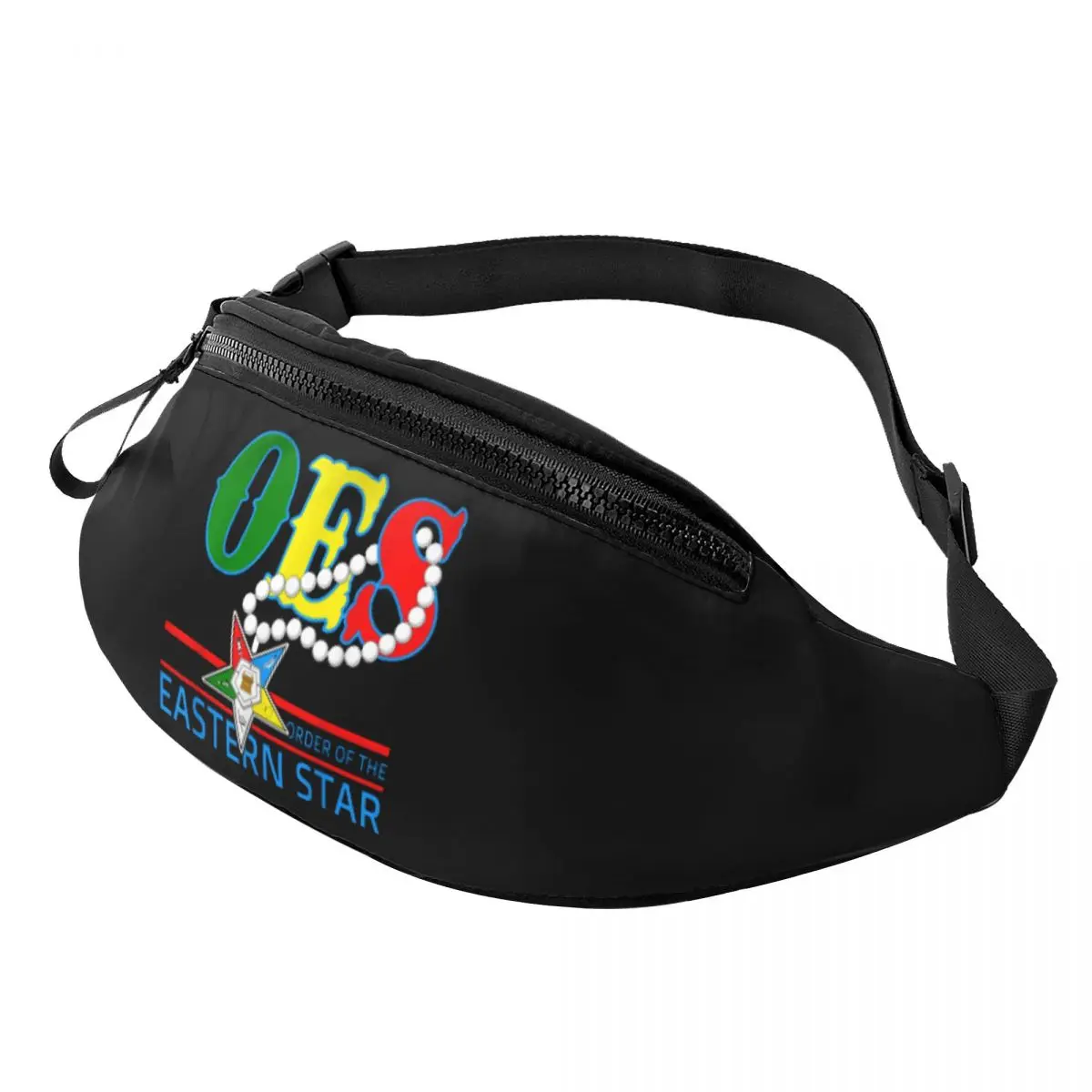 Custom OES Eastern Star Fanny Bag Customized Freemason Crossbody Waist Pack Men Women Running Phone Money Pouch