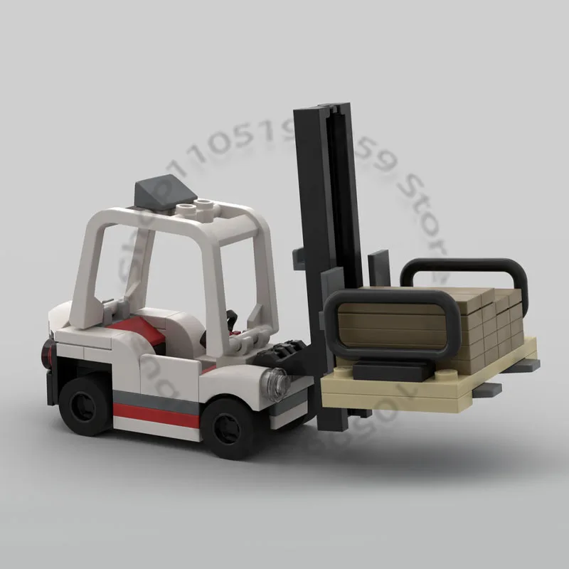 328개 조각 운송 차량 스테이크 베드 트럭 & 포크리프트 MOC 맞춤형 모듈식 블록 기술 브릭 DIY 조립 장난감 선물