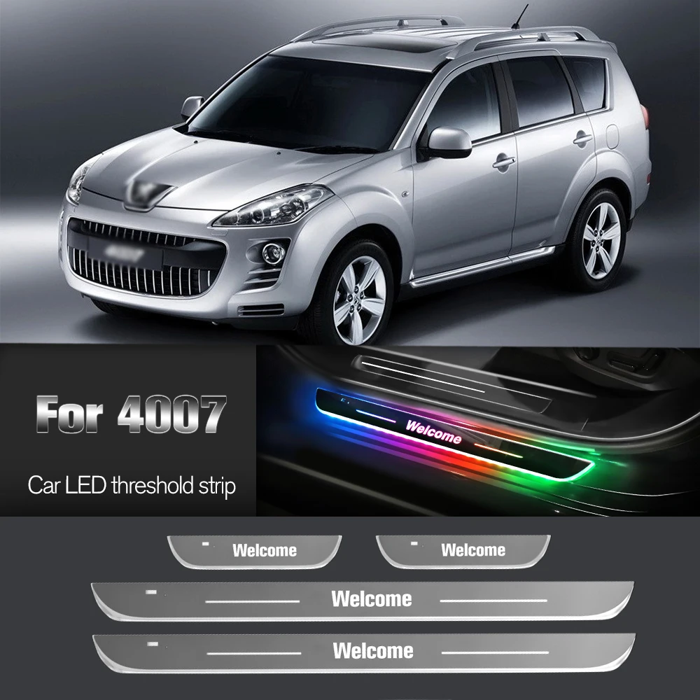 

Car Door Sill Light For Peugeot 4007 2007-2013 2008 2010 2012 Customized Logo LED Welcome Threshold Pedal Lamp Accessories