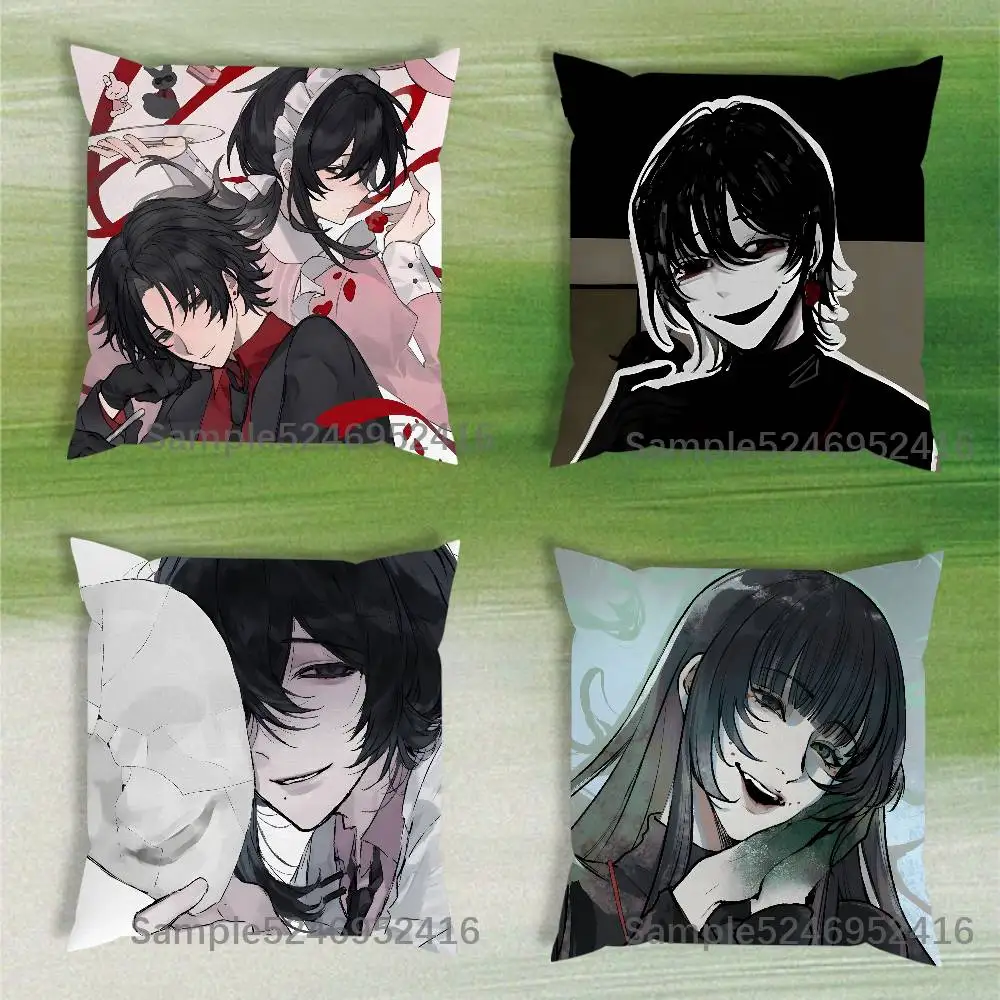 

Tou Qi Guai Tan Game Pillow Case Short Plush Sofa Decorative Gift Home Double-sided Printing Cushio