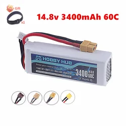 4S Battery 14.8v 3400mAh 60C Lipo Battery Max 80C For Remote Control Car Toys FPV Drones with Deans T XT30 JST XT60 Connector