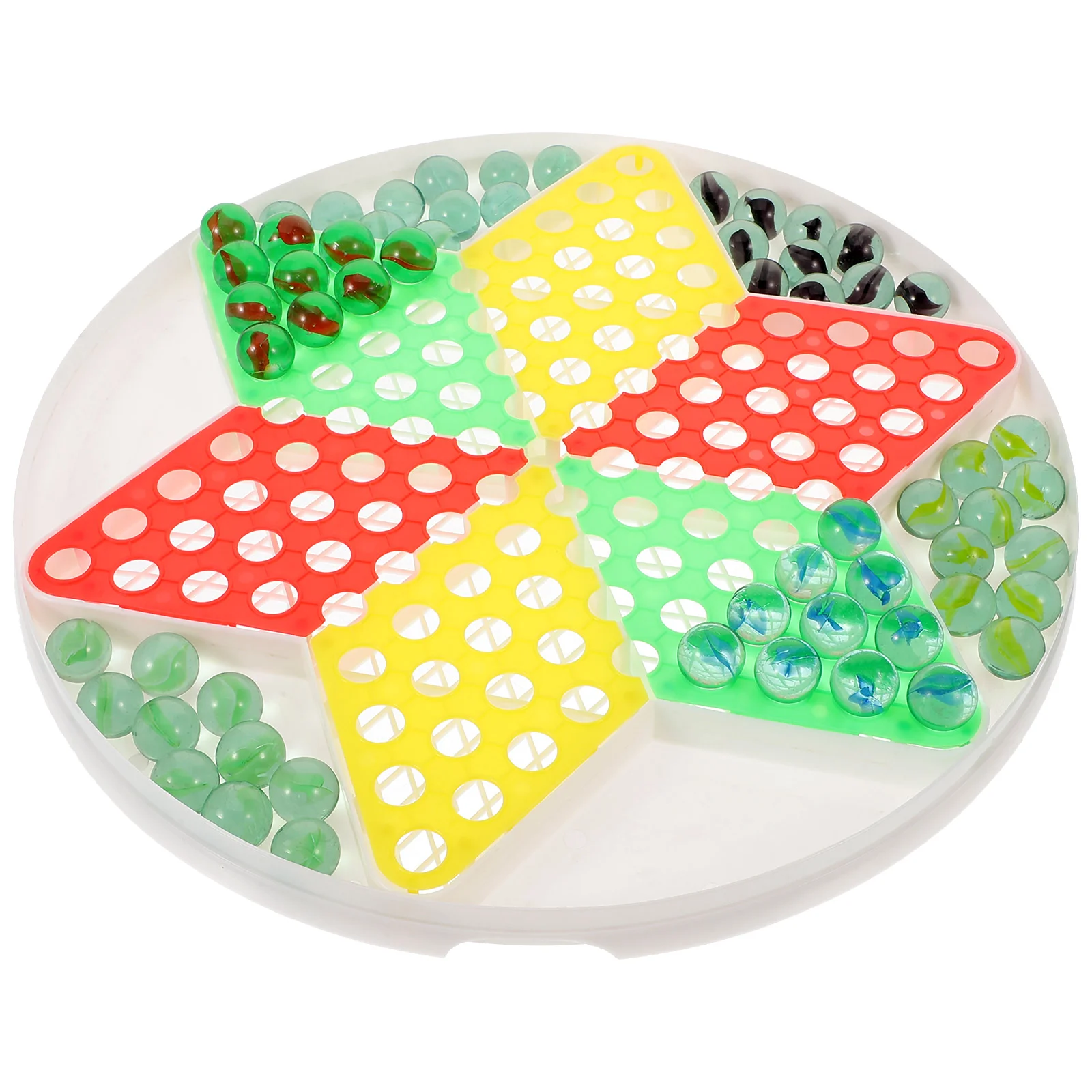 

Vintage Chinese Checkers Kids Educational Toy Glass Bead Flying Chess Child Board Game with Pegs