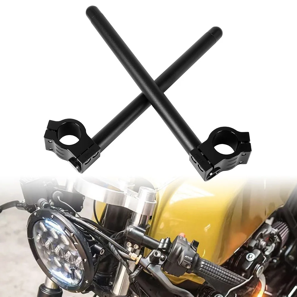 

Universal Motorcycle Cafe Racer Clip On Handlebar, 7/8" 22mm Adjustable Fork Clamp31/32/33/35/36/37/39/41/43/45/48/50/51MM