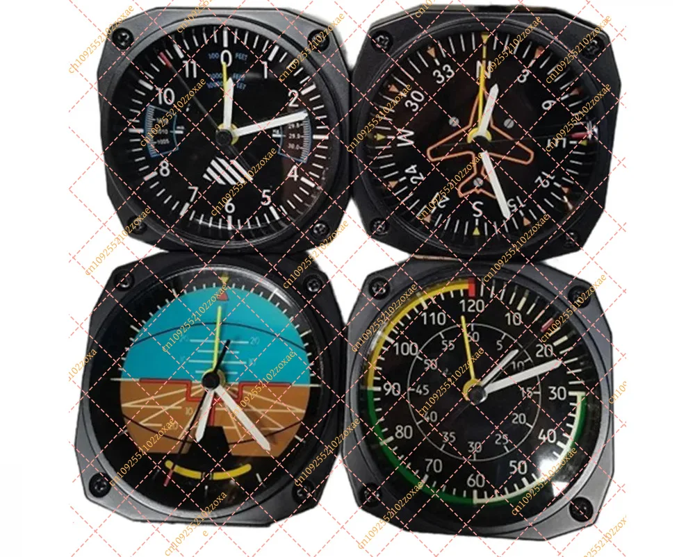 Flight Simulator Instrument Panel Clock Cockpit Gauge Aviation Model Accessories Dashboard Watch