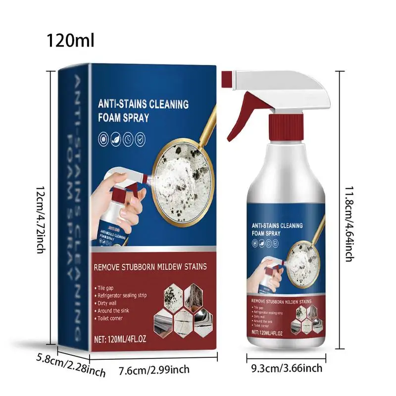 Foaming Wall Cleaner Multifunctional Wall Stain Remover Foaming Bathroom Cleaner Effective Spray Cleaner Foam Stain Remover Spra