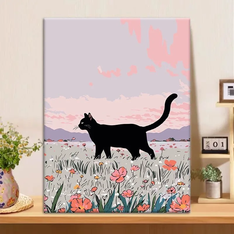 

A-0192 Custom Cat Oil Painting from Photo - Personalized Pet Portrait - High-Quality Canvas Art - Wall Hanging Decor