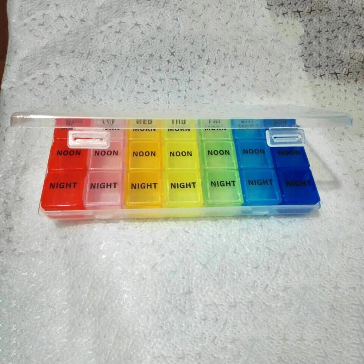 21 فتحة أسبوعية منظم حبوب الدواء صندوق دواء غطاء قابل للفصل حاوية تخزين آمنة لمكملات الأدوية والسفر والفيتامينات