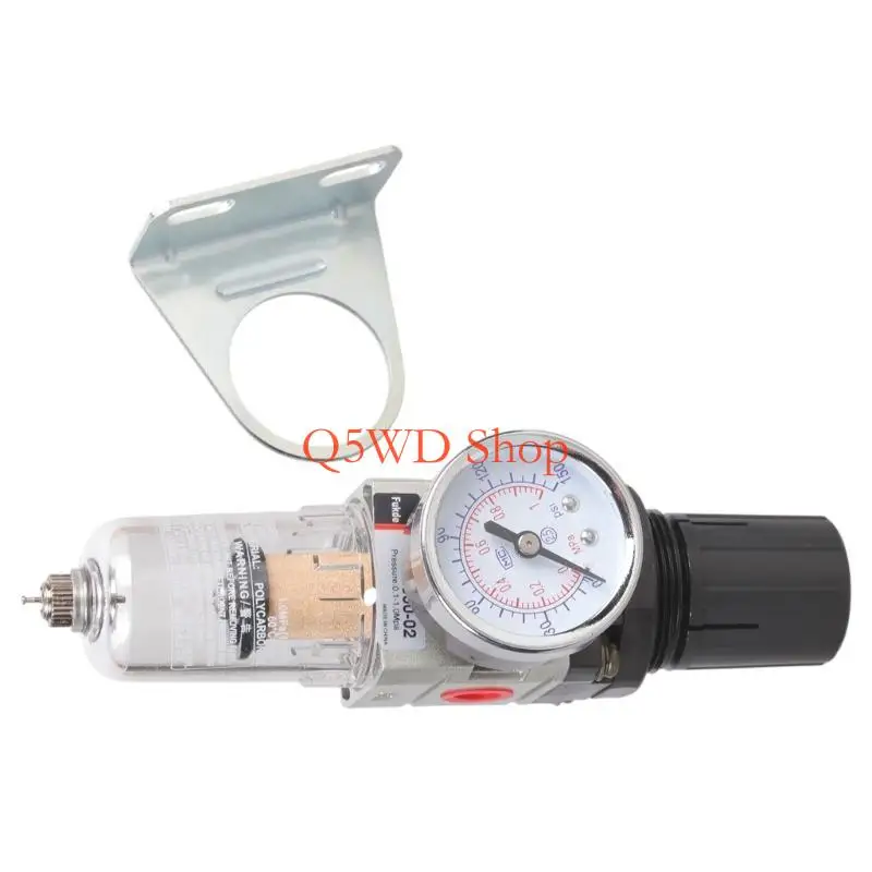 Q5WD High Efficiency Air Filter & Pressure Regulator Combo 1/4 BSPT Aluminum Pneumatic Air Tool for Industrial Application