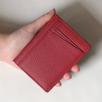 8 Card Slots Slim Genuine Leather women Mini Credit Card Holder Wallets Purse Thin Small ID Card Holders Men Wallet
