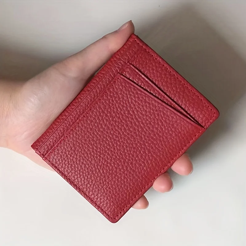 8 Card Slots Slim Genuine Leather Women Mini Credit Card Holder Wallets Purse Thin Small ID Card Holders Men Wallet