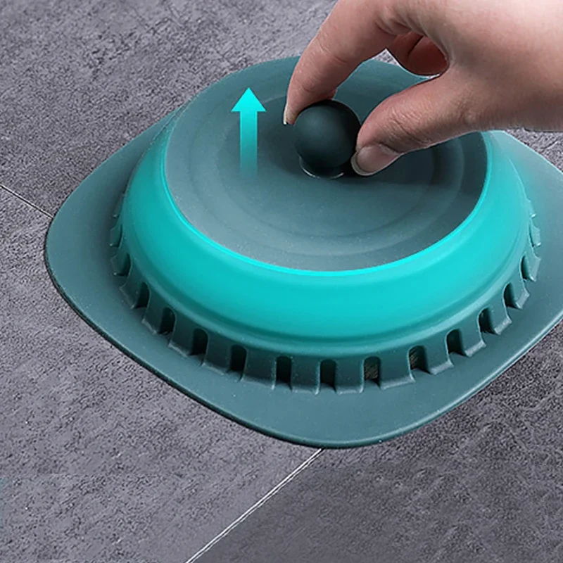 Scarico a pavimento in Silicone tappi per capelli collettori lavello filtro di scarico bagno doccia scarico a pavimento antiodore accessori da bagno