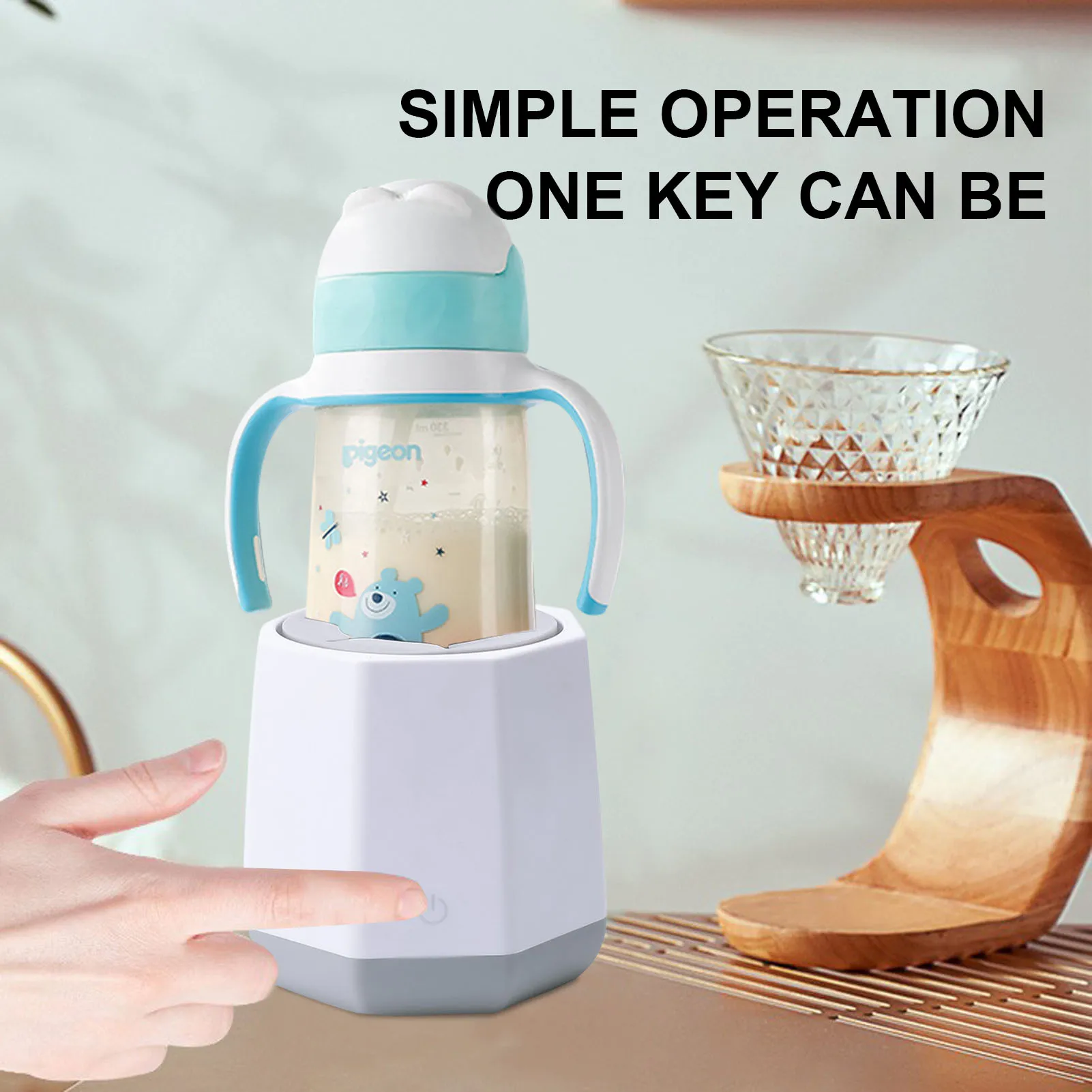 Electric Milk Shaker Bottle Baby Milk Shaker Machine Automatic Baby Milk Bottle Shaker Flexible Silicone Card Slot USB Charging