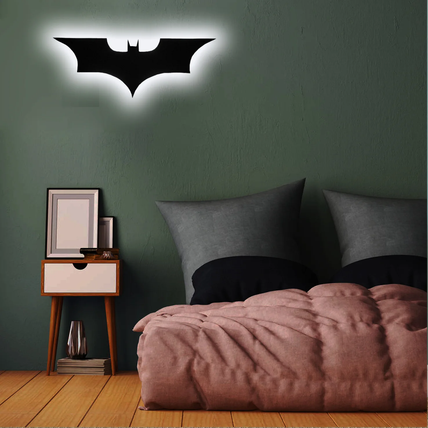 Imagem -03 - Decorativa Lâmpada de Parede Led com Plug-in Controle Remoto Cool Night Light Mudança de Cor Quarto Personalizado Cabeceira Ambiente Zk50