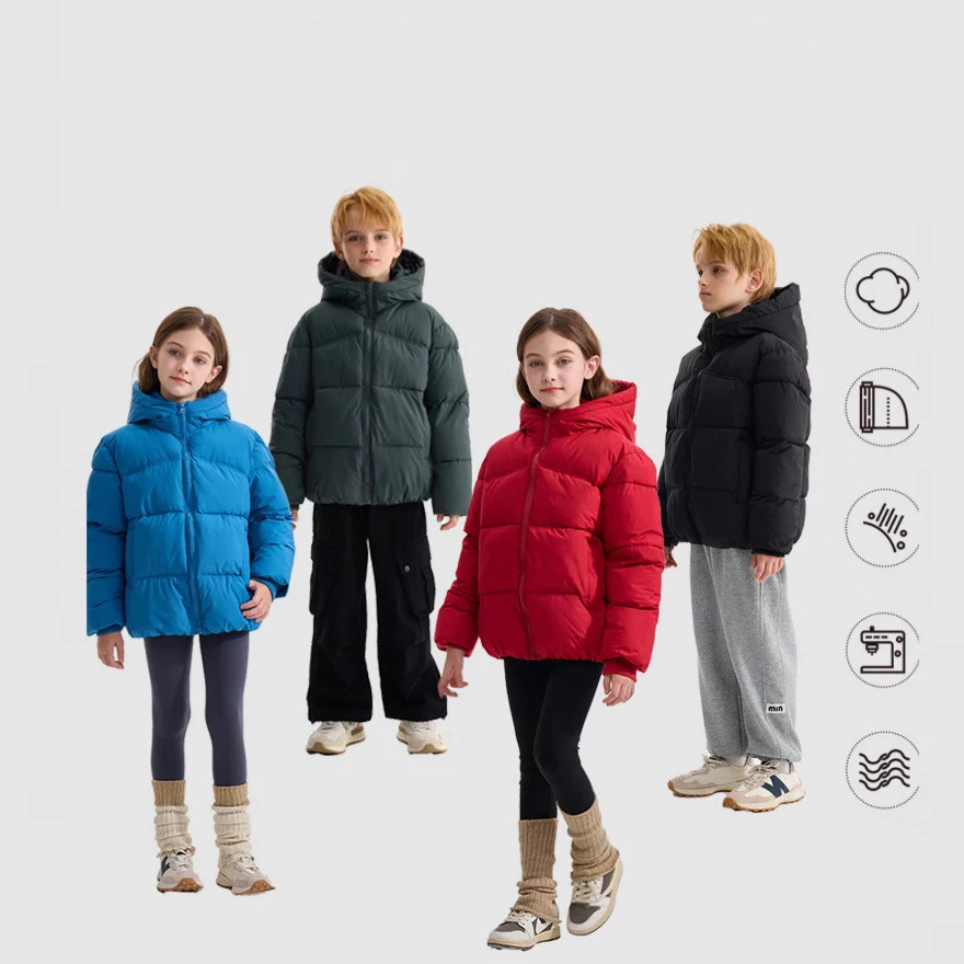 OLEKID winter padded Jackets For Children Thick Warm Boys Girls Coats Kids Winter Hooded Outerwear Toddler Solid Parkas 3-10Yrs