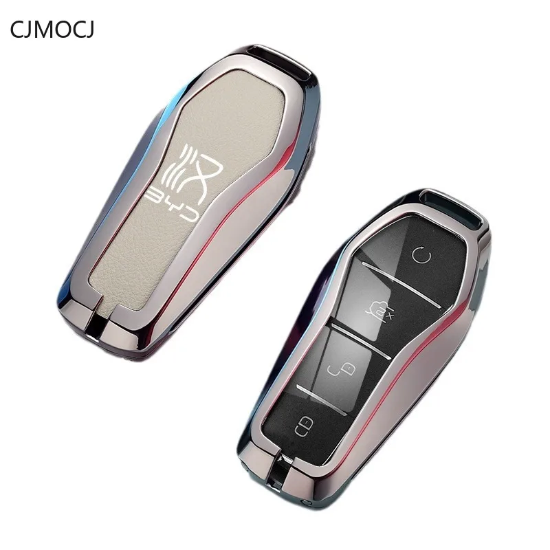 

Premium Zinc Alloy Key Cover Case for BYD Qin PLUS/Tang DM-i/Dolphin/Song PLUS/Han/Yuan/Seal/07 - Protective Key Fob Shell