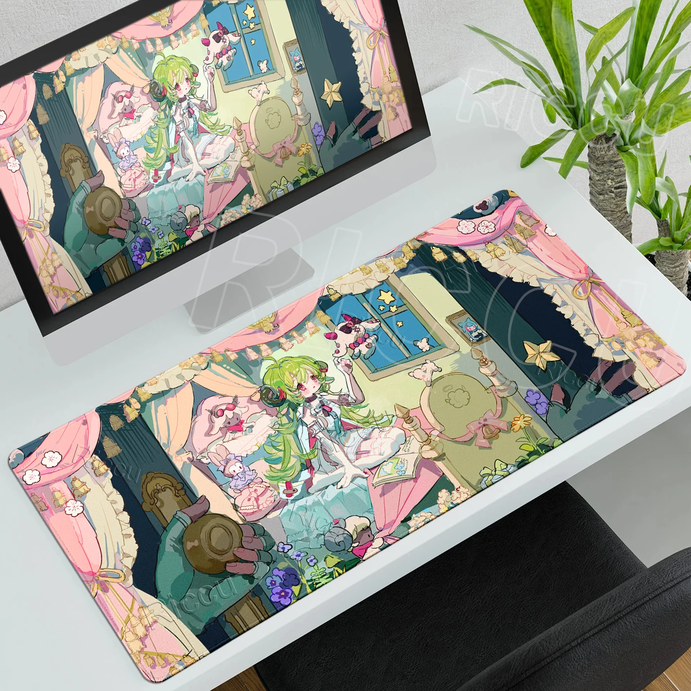 HD Printing Shinku Mint Iroi Neverness To Everness NTE Mouse Pad Anti-slip Base Rubber Computer keyboard Stitched Edge Desk Mats