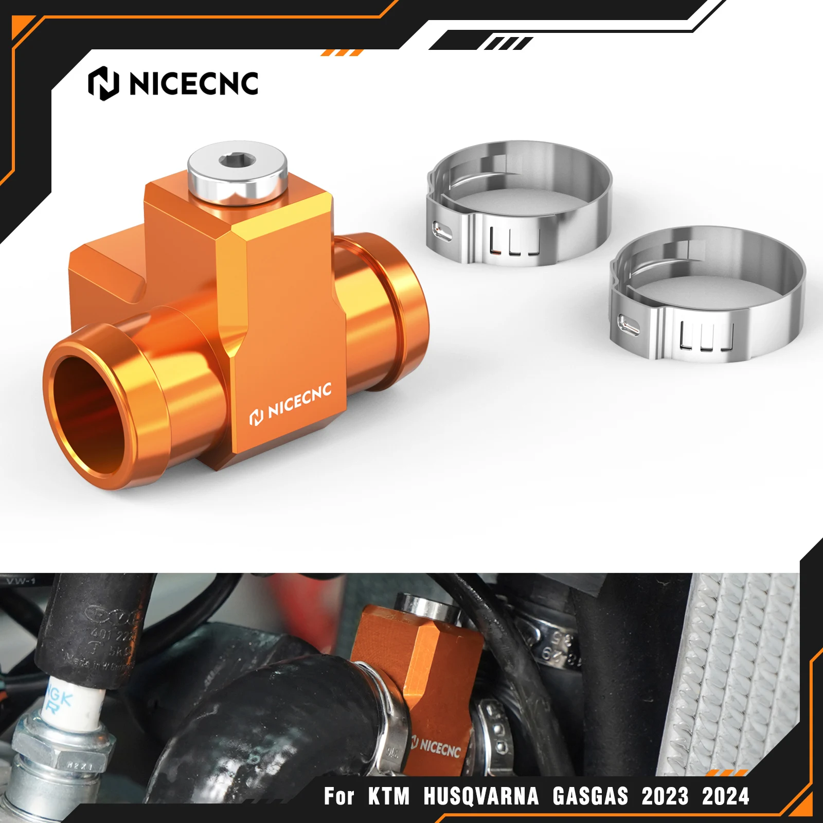 

NICECNC For KTM EXC 300 EXC 250 XCW 300 XC-W 250 2024 XC 300 XC 250 SX 250 SX 300 2023-2024 Temperature Sensor Adapter Connector