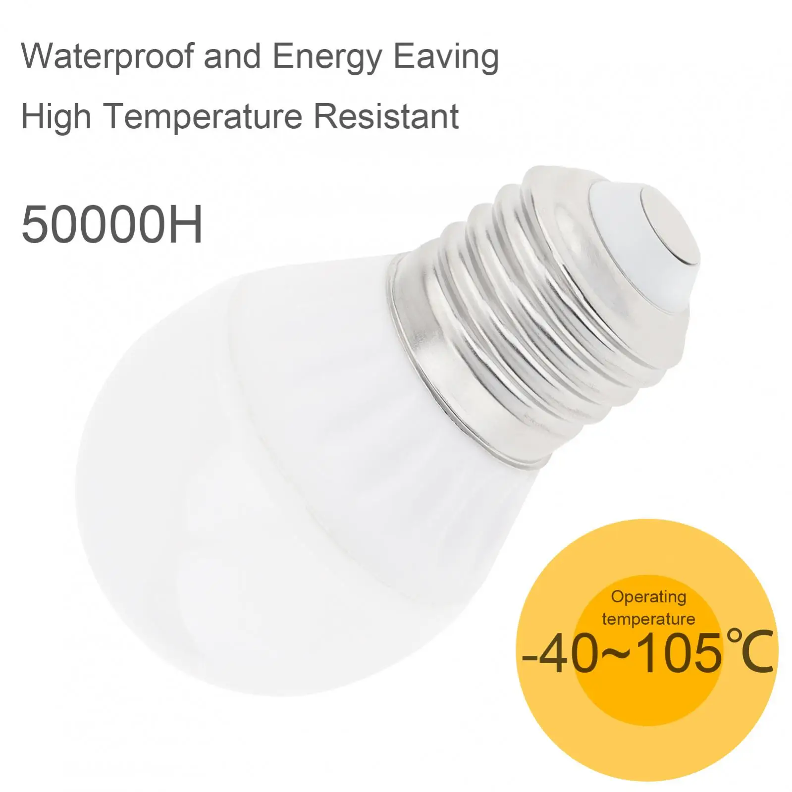 LED Heat Resistance Bulb Waterproof Dustproof Bulb for Display Cabinet Incubator Sauna Room Cold Storage