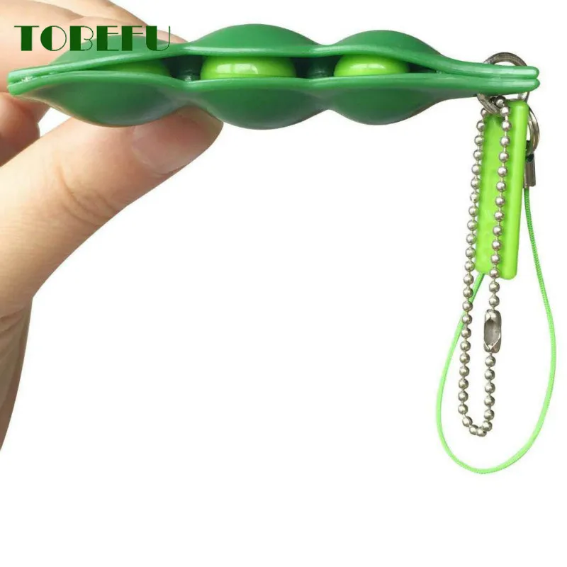 TOBEFU Fidget Đồ Chơi Cao Su Đậu Hà Lan Đậu Móc Khóa Giải Nén Edamame Đồ Chơi Squishy BÓP Dễ Thương Căng Thẳng Reliver Người Lớn Bé Trai Xmas Tặng