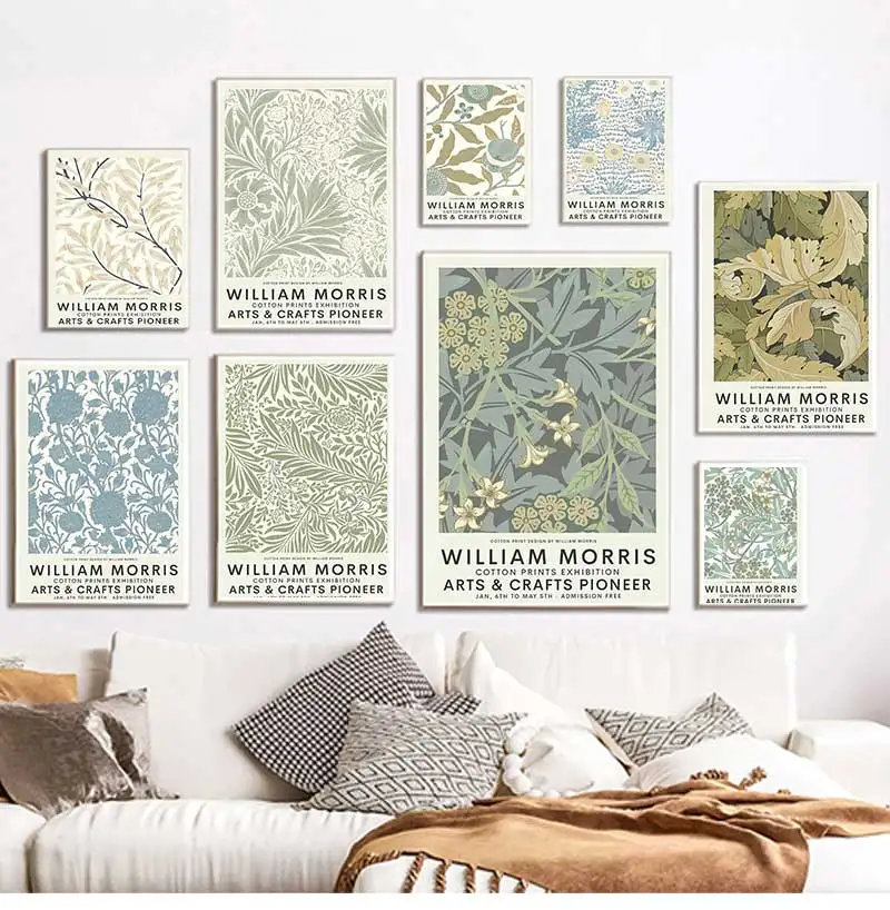 William Morris Museum Exhibition Gallery Wall Art Canvas Painting Nordic Posters And Prints Wall Pictures For Living Room Decor