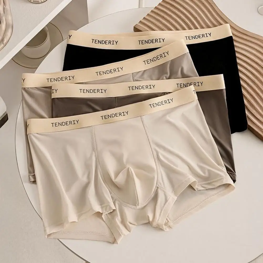 通気性のある男性用下着 メンズレタープリントボクサーブリーフ U字型凸型デザイン ソフトで通気性のある生地 男性に快適