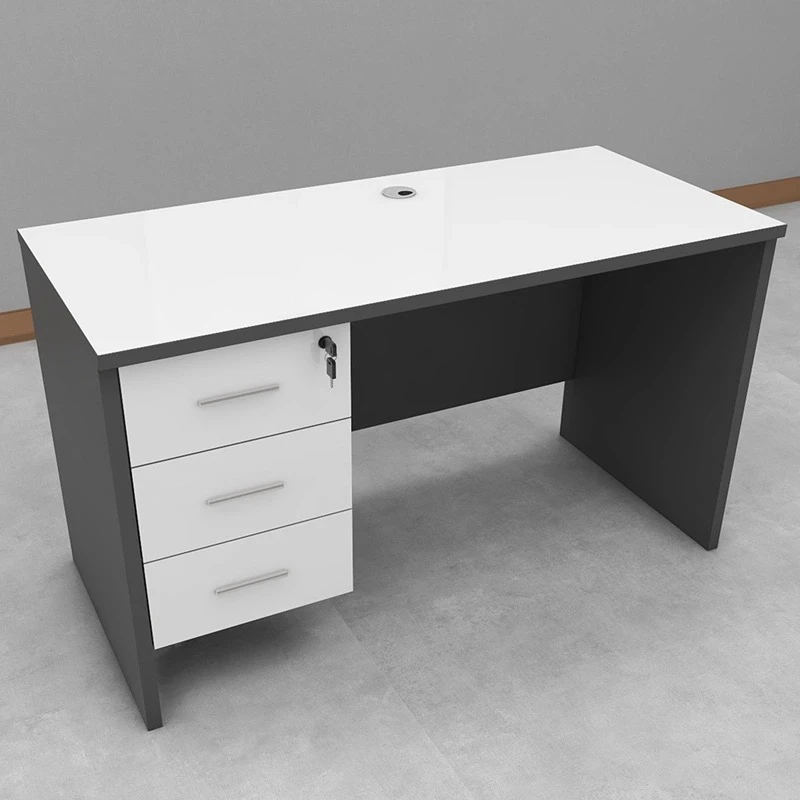 

Manufacturer Melamine Office Table Furniture Single Study Home Staff Small Computer Desk Table Storage Panel Drawer Office Desk
