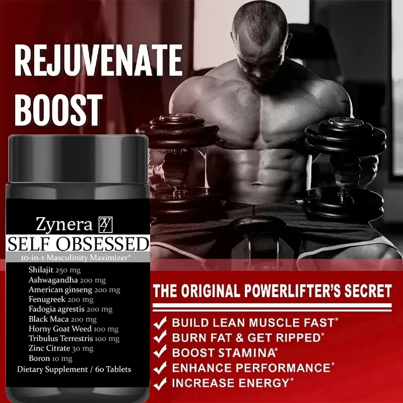 

Ashwagandha Shilajit Maca Tablets Male Enhancing Supplement Reproductive Health Natural Energizer Immunity,E-rection Capsules