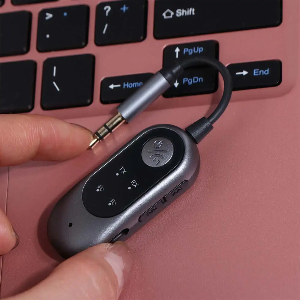 

Bluetooth-приемник-передатчик 2-в-1, беспроводной Bluetooth-адаптер AUX 3,5 мм, светодиодные индикаторы, мини-формат