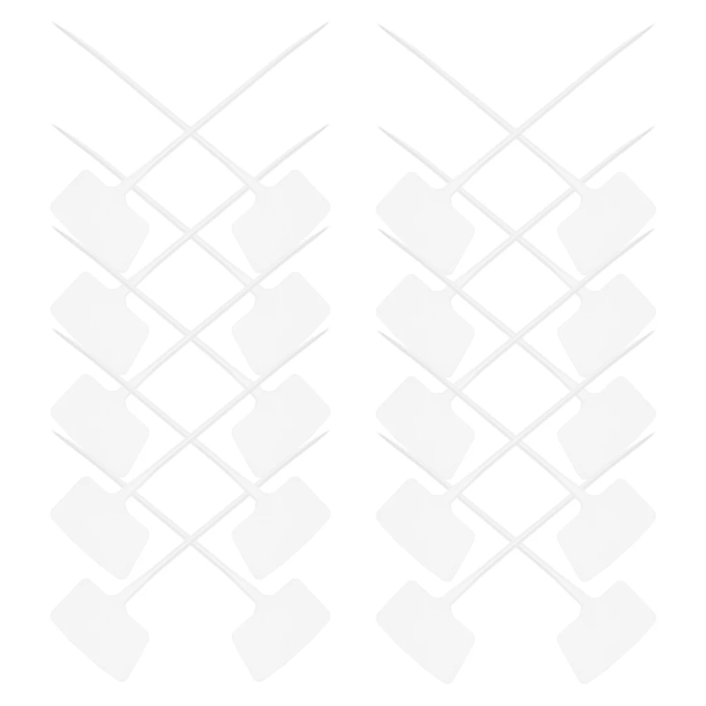 

20 Pcs Garden Markers Plant Labels Durable Bow Shaped Unique Slanted Gardening Stakes Plastic Vegetable Flower Signs