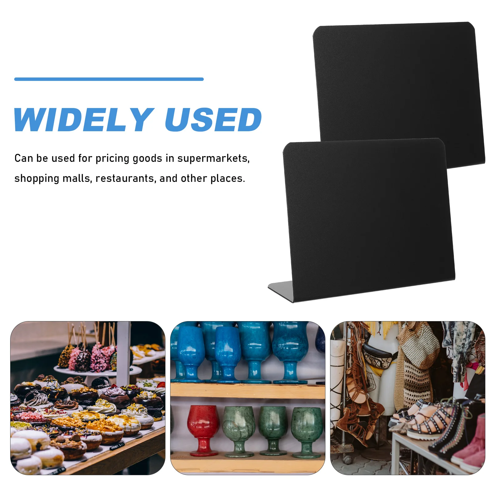 

1 Set Multifunctional Plastic Chalkboard For Menu Message Sign Desktop Mini Price Board Decorative Writing Display Blackboard