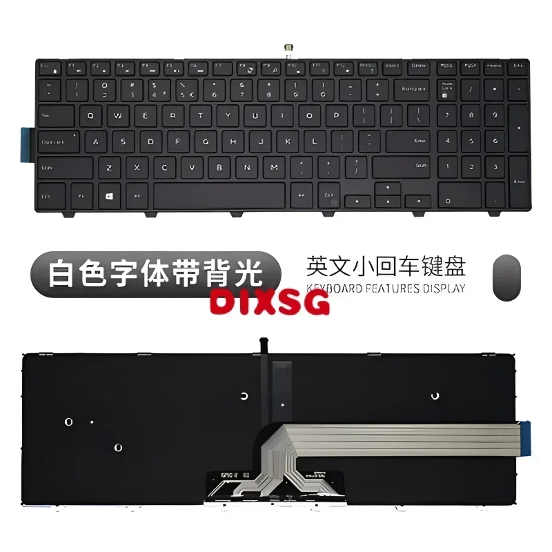 Teclado US/UK/SP para Dell Inspiron 15 3000 5000 3541 3542 3543 5542 3550 5545 5547 3551 3552 3559 3565 3567 3551 3558 5566 5748