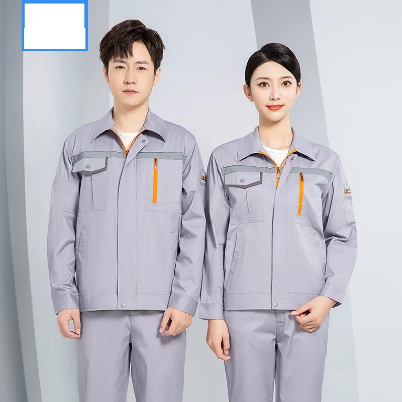 Ropa de trabajador duradera de alta calidad, diseño de moda, uniformes de trabajo de fábrica de colores contrastantes, trajes de trabajo de seguridad con rayas reflectantes