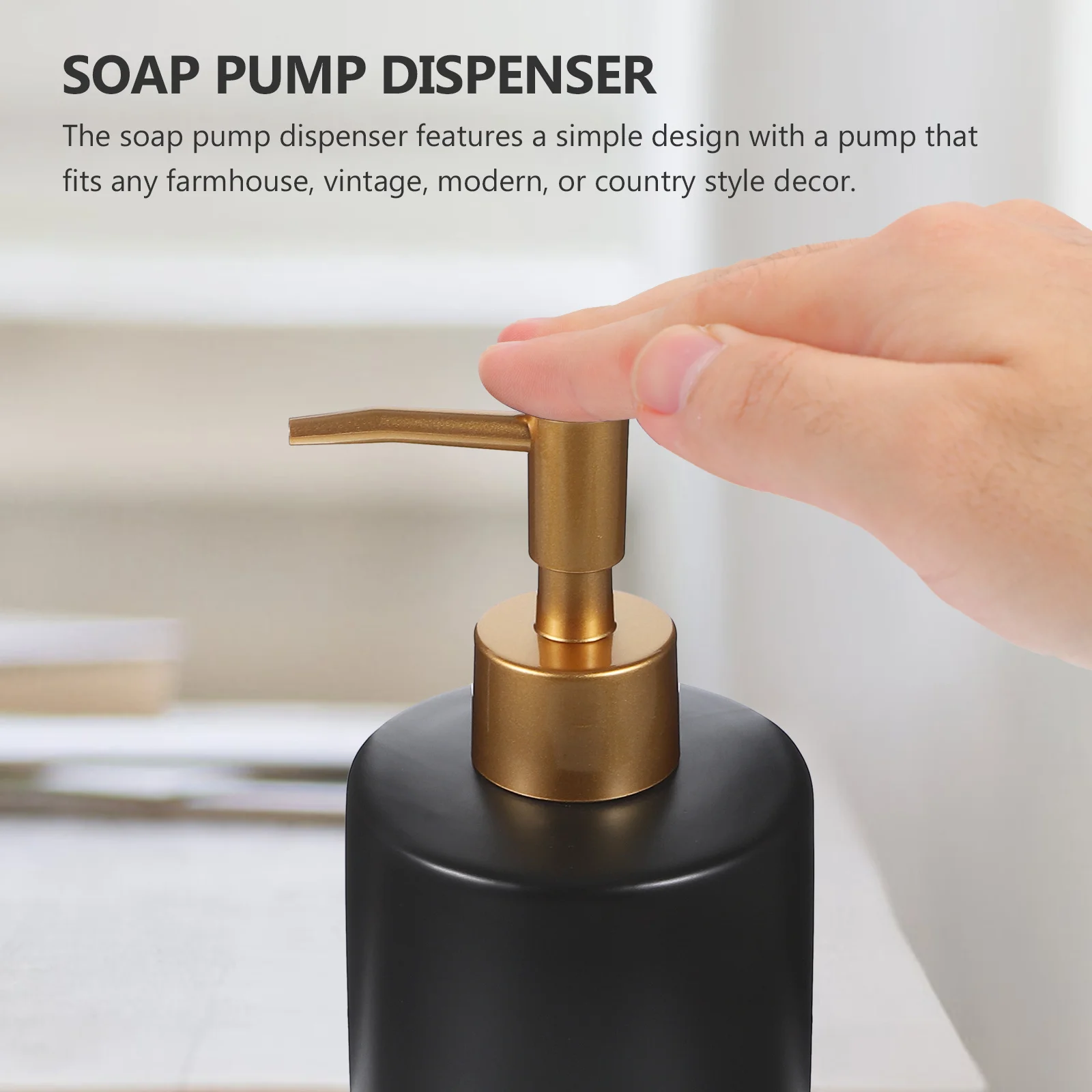 

Ceramic Soap Dispenser with Pump Large Capacity for Liquid Hand Soap Lotion Shampoo Conditioner Household Bathroom Kitchen
