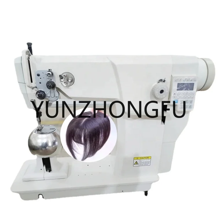 Direct Drive Industrial Wig Sewing Machine for Wig Production Post Bed Sewing Machine with Round Head