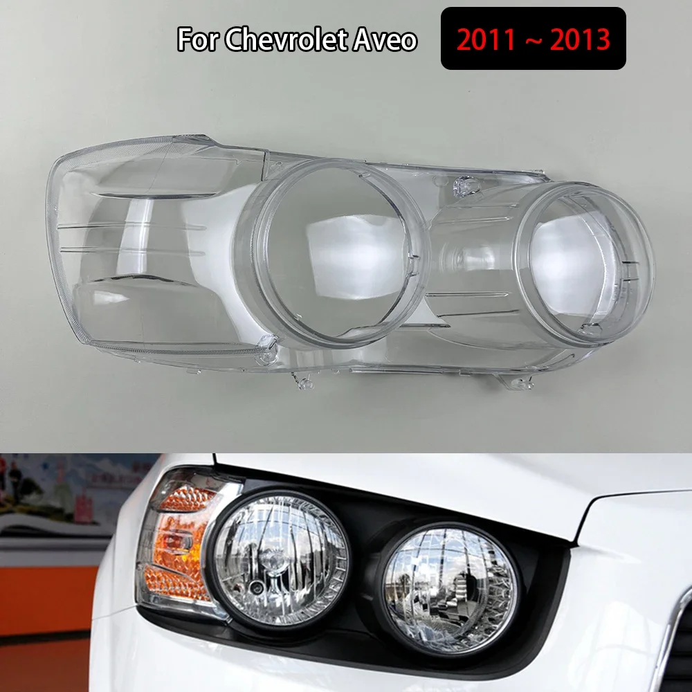 

For Chevrolet Aveo 2011 2012 2013 Car Accessories Headlight Cover Shade Headlamp Shell Transparent Lampshade Lens Plexiglass