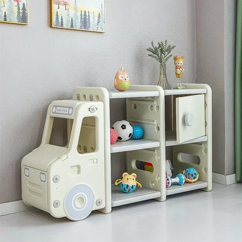 Children's toy storage rack finishing rack large capacity bookshelf cartoon storage cabinet baby storage cabinet