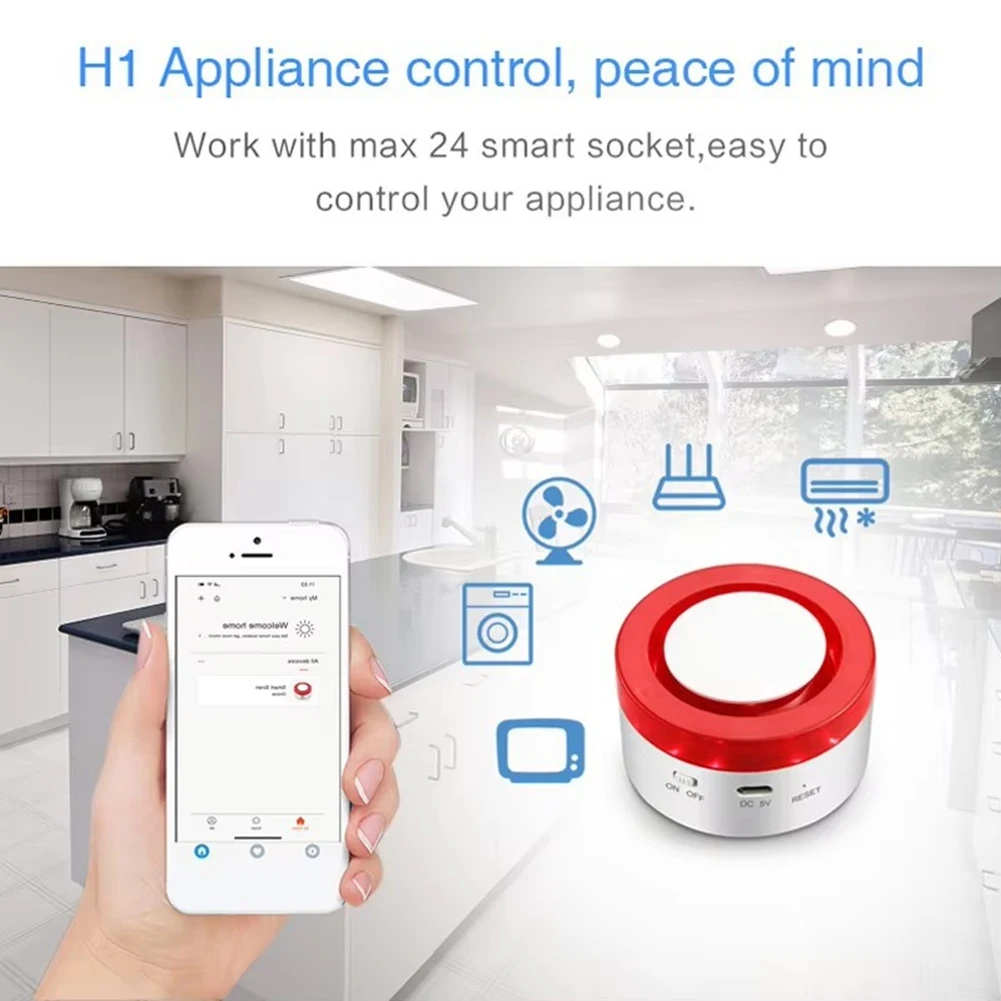 JABS-Tuya Smart Home Security ALARM System ชุด WiFi สัญญาณกันขโมยไร้สาย Home Burglar Motion เซ็นเซอร์ประตูหน้าต่าง