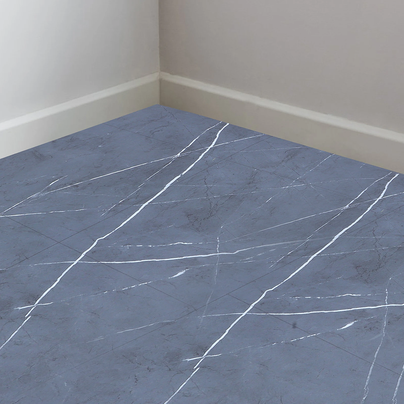 

Self-adhesive Floor Bathroom Stickers Backsplash Tile Decals Vinyl Flooring Pvc Kitchen Dark Grey Tiles Office