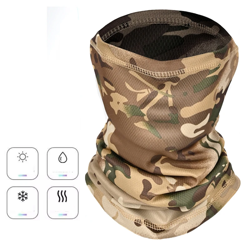 

Уличная дышащая маска для верховой езды, летняя солнцезащитная маска из ледяного шелка со встроенной защитой шеи, боковые эластичные гетры для шеи