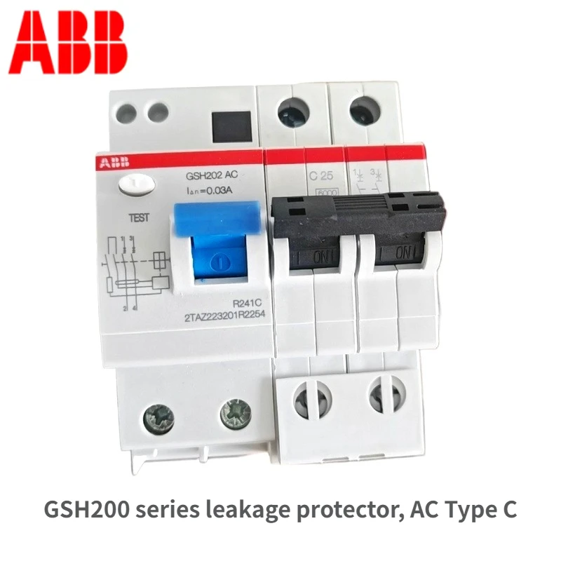 ABB Leakage Protector GSH200 1P + N 2P 3P 4P Series Leakage Circuit Breaker, AC Type C, Transfer Switch, Smart Home