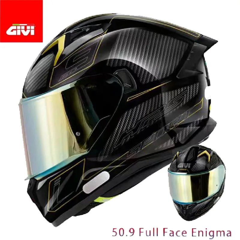 Italy Original GIVI Motorcycle Helmet ECE Appeoved Full Face Double Lens Off-Road Helmet Cascos Para Moto Capacete Casco Moto