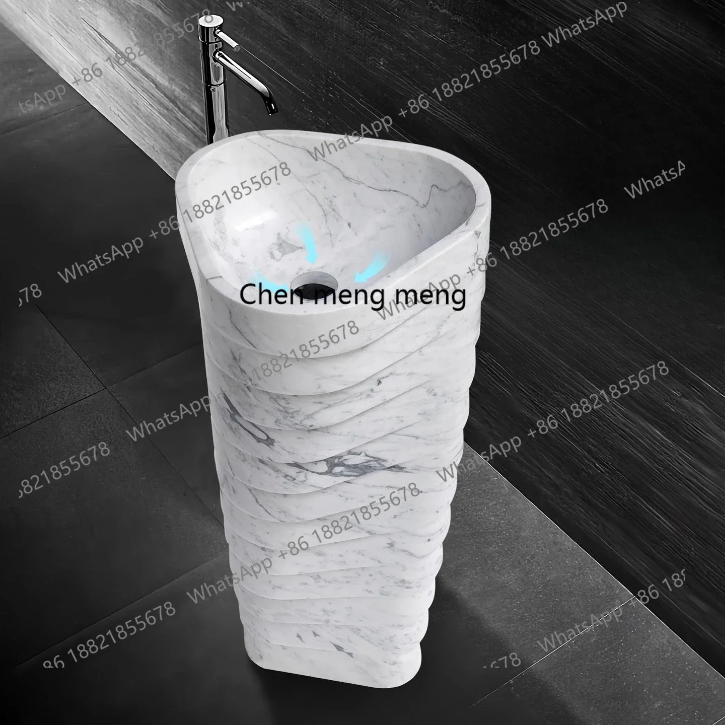 X  integrated column basin, bathroom, wash basin floor-to-ceiling water basin