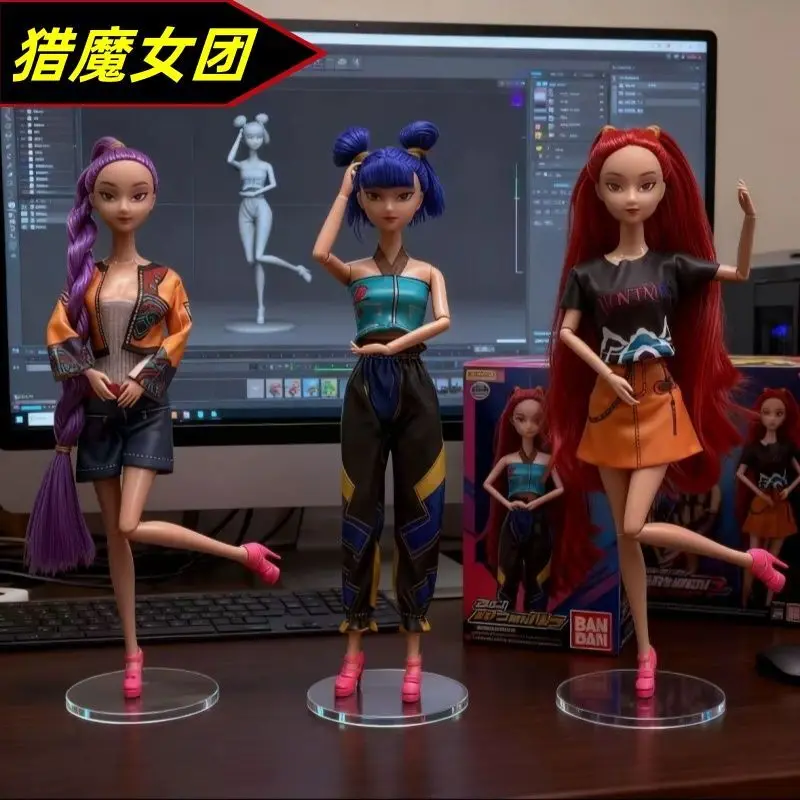 مجموعة شخصيات من الفينيل K-POP Demon Hunters Huntr/x - نموذج Rumi Mira Zoey القابل للجمع، ديكور مكتب أنيمي لطيف لمحبي المكتب والمنزل