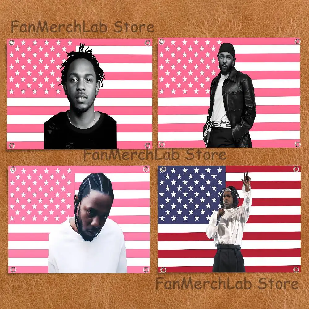 

K-Kendrick Rapper I-IamarS High-Quality Flag Tapestry Banner Bedroom Living Room Bar Party Wall Decor Outdoor Use