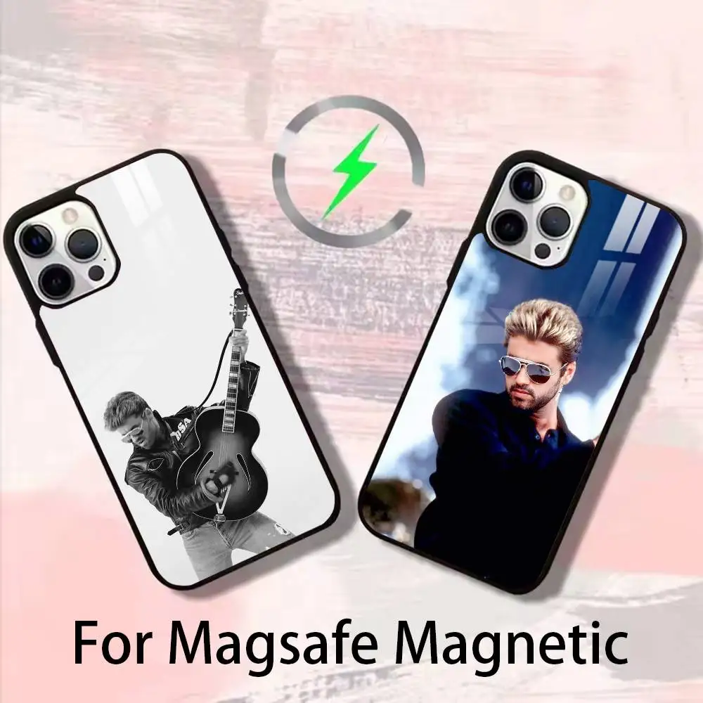 

G-George Michael Phone Case For iPhone 17,16,15,14,13,12,Plus,Pro,Max For Magsafe Magnetic Wireless Charge