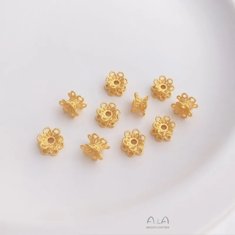 Strong Color Sand Gold Flower Tray Lace Double-sided Flower Tray DIY Bracelet Bracelet Bead Tray Accessories Handmade Materials