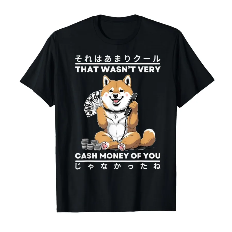 

Футболка Tranquil Shiba Inu Japanese Dog Funny Cash Money Meme для мужчин и женщин, футболки из 100% хлопка, топы с короткими рукавами 0806-1