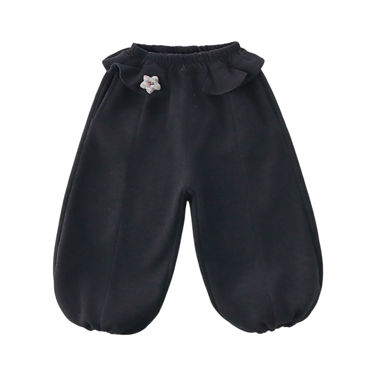 Pants Girls Velvet Autumn and Winter 2026 New Item for Baby Girls Winter Clothing Thick Lantern Stylish Casual Pants