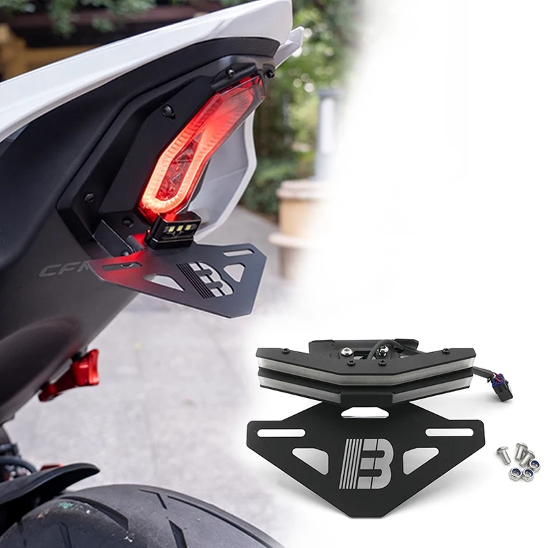Motorbike Tail Tidy Kit with LED Light For CFMOTO 675SR/SS 675NK ABS Plastic Rear Seat Cover Pillion Motorcycle Seat Cowl